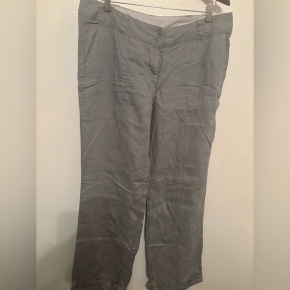 Willi Smith Light Gray Linen Pants 14 - Picture 1 of 9